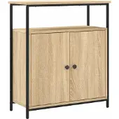 vidaXL Dressoir Sonoma Eiken 70x30x80 cm Bewerkt Hout