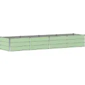vidaXL Plantenbak Groen 320 x 80 x 45 cm Staal
