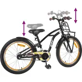 vidaXL Kinderfiets 22 Inch voor 7-12 jaar oud Zwart