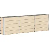 vidaXL Plantenbak Ivoor 240 x 40 x 75 cm Staal