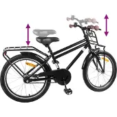 vidaXL Kinderfiets 22 Inch voor 7-12 jaar oud Zwart