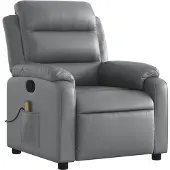vidaXL Massagestoel van grijs kunstleer