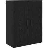 vidaXL Highboard 2 st Zwart Eiken 69,5 x 34 x 180 cm Bewerkt hout