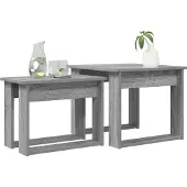 vidaXL Koffietafel Set 2 st Grijs Sonoma 50 x 52 x 42 cm Bewerkt hout