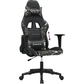 vidaXL Gamestoel kunstleer zwart en camouflage