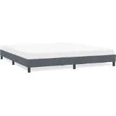 vidaXL Bedframe zonder matras 180x220 cm fluweel donkergrijs