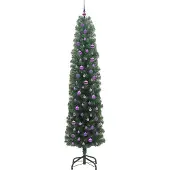 vidaXL Kunstkerstboom Groen 240 cm PVC en Staal en Kunststof