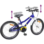 vidaXL Kinderfiets 22 Inch voor 7-12 jaar oud Blauw wit