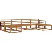 vidaXL Buiten bank set 6 st Naturel Massief Acacia Hout