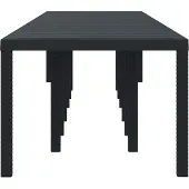 vidaXL Tuintafel, antraciet, 400 x 100 x 73 cm, polyrotan