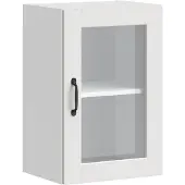 vidaXL Keukenbovenkast met glazen deur Porto wit