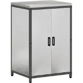 vidaXL Keukenopslag Kast HATTEM Zilverkleurig 60 x 50 x 92 cm Staal