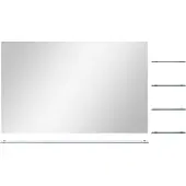 vidaXL Wandspiegel met 5 schappen 100x60 cm zilverkleurig