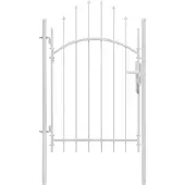 vidaXL Tuinpoort Staal 1x2,25 m Wit