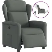 vidaXL Fauteuil elektrisch verstelbaar stof donkergrijs