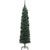 vidaXL Kunstkerstboom Groen 180 cm PVC en Staal en Kunststof