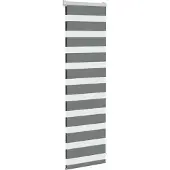 vidaXL Zebra rolgordijn 50x100 cm stofbreedte 45,9cm donkergrijs