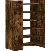 vidaXL Schoenenkast 74,5x37,5x100 cm bewerkt hout gerookt eikenkleurig