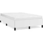 vidaXL Bedframe zonder matras 120x190 cm kunstleer wit