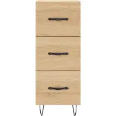 vidaXL Hoge kast 34,5x34x180 cm bewerkt hout sonoma eikenkleurig