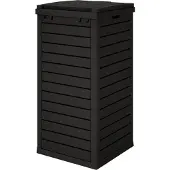 vidaXL Vuilnisbak voor buiten 41x41x86 cm polypropeen zwart