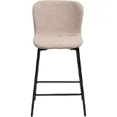 House Nordic Barstoel Maceda - Beige Bouclé - Set van 2