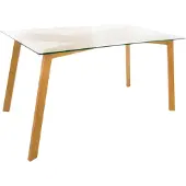 Atmosphera Taho Eettafel - Glazen Bovenkant, 150 x 80 cm