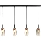 Masterlight 4L hanglamp Ø11,5cm Lido Olive met gold-fading glas
