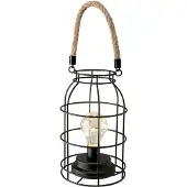 Dorre Landsort Lantaarn Met Led-lamp - Kandelaars Ijzer Black - 5-8293