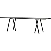 HAY Loop Stand Tafel 200 Cm / Zwart - Eettafels & bartafels Linoleum Black - AA655-A333-AA69