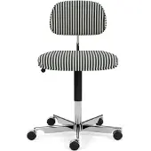 Montana Kevi 2534u Bureaustoel Mads Nørgaard / Gepolijst Aluminium - Stoelen Textiel Black - E2534U-MN01-43