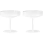 Ferm Living Champagneglas Ripple Saucers Frosted 150 ml (Set van 2)