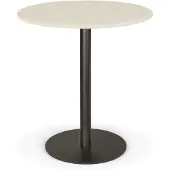 Ethnicraft Blend Tafel Ø70 Cm Donkerbrons / Gebroken Wit - Eettafels & bartafels Microcement Offwhite - 26515