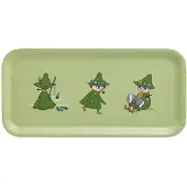 Muurla Moomin Retro Dienblad 27x13 Cm Groen - Dienbladen Berken Fineer Green - 2600-2713-09