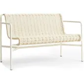 HAY Palissade Cord Dining bank met armleuningen Cream white