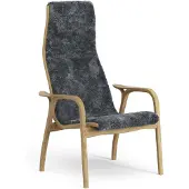 Swedese Lamino Fauteuil Eik geolied/schapenvacht Charcoal (donkergrijs)