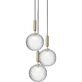 Nuura Miira 3 Hanglamp Miira 3 Large | Brass|Optic Clear