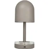 AYTM Acculamp Luceo, taupe, metaal, 24 cm, dimbaar, IP44 dimbaar, alu / grijs / zink, Woon-/ Eetkamer, metaal, Modern