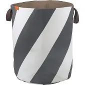 Mette Ditmer Diagonaal wasmand Ø40x50 cm Dark grey-off-white