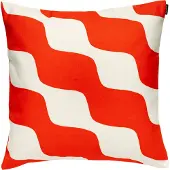 Marimekko Taifuuni kussenhoes Naturel wit, oranjerood, 50x50 cm