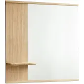 MOEBE Spiegel Met Schap 70x72 Cm - Wandspiegels Eiken Oak - MWAS70O