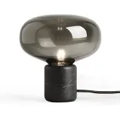 New Works Karl-Johan tafellamp Black marquina-smoked glass