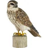Wildlife Garden Decobirds Met De Hand Gesneden Vogel Smelleken - Houten beeldjes Massief Hout Brown - WG462