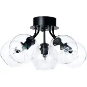 Co Bankeryd Tage plafondlamp zwart-helder glas