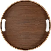 Sagaform Hanna dienblad rond Ø35 cm Donkerbruin