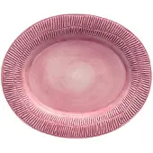 Mateus Stripes Platter 35x30 Cm - Schalen Keramiek Pink - ER04ST