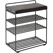 Maze Lower East Seat rek-kruk 50x28x58 cm Black-black leather
