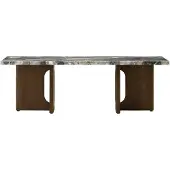 Audo Copenhagen Androgyne Lounge Tafel Dark Stained Oak | Grey Galaxy Marble