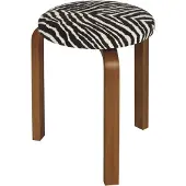 Artek 60 Kruk Walnoot Gebeitst / Zebra - Krukken Berk Walnut - 14