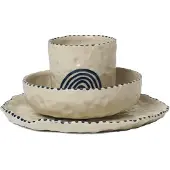 Ferm Living Naive kinderservies 3-delig Deep blue